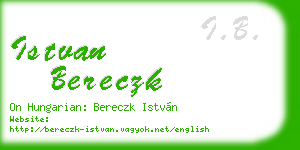 istvan bereczk business card